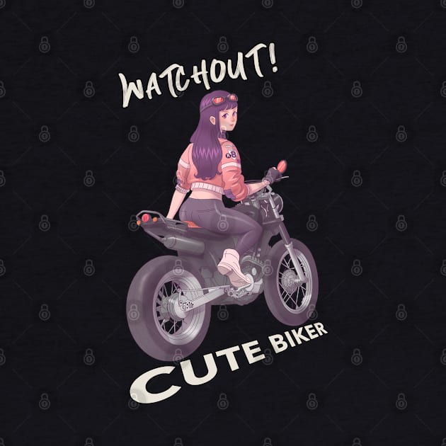 Cute Girl on Motorbike by JettDes